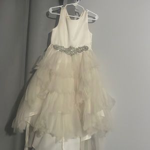 Rare Editions Toddler Girls Satin Tulle Fairy Dress - Ivory